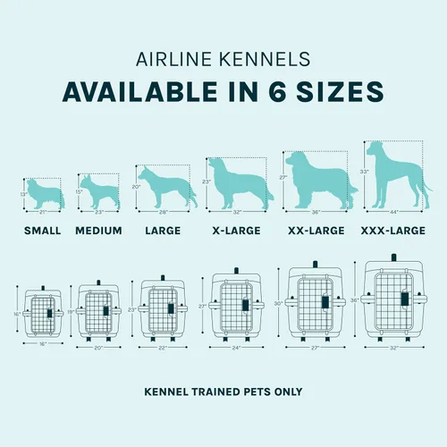 Vista 12 de SportPet Designs Perreras de plástico, Jaulas de viaje para perro, de plástico con ruedas, aprobadas para aerolínea, con puerta de alambre