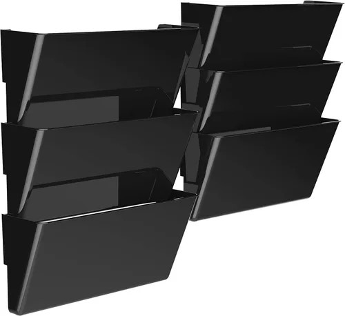 Vista 29 de Storex Archivadores de pared, tamaño legal, 16 x 10.55 x 4 pulgadas, transparentes, juego de 2 (70224A06C)