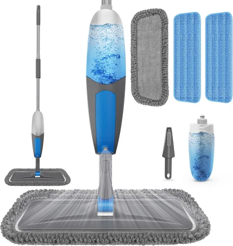 Vista 8 de BPAWA Trapeadores en aerosol para limpieza de pisos: mopa de microfibra