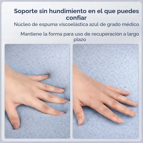 Vista 6 de Almohadas de Elevación de Piernas Ajustables de 3 Alturas para Después de Cirugía–Refuerzo de Espuma Viscoelástica para Ambas Piernas, con Soporte