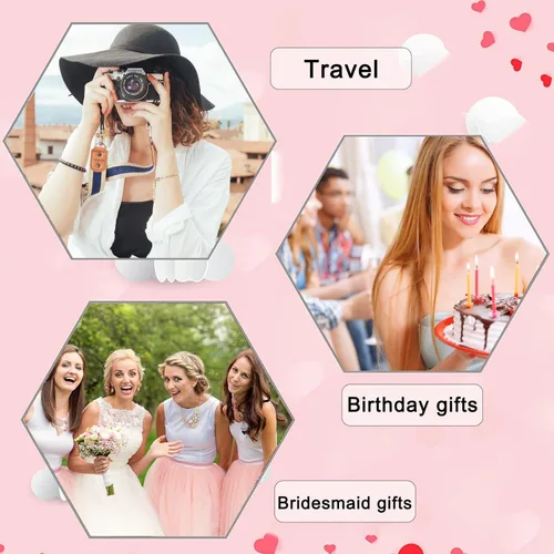 Vista 8 de Parima Joyero de viaje para niñas y mujeres, joyero con inicial D, caja organizadora de joyas pequeña, joyero de viaje para mujer, joyero de viaje