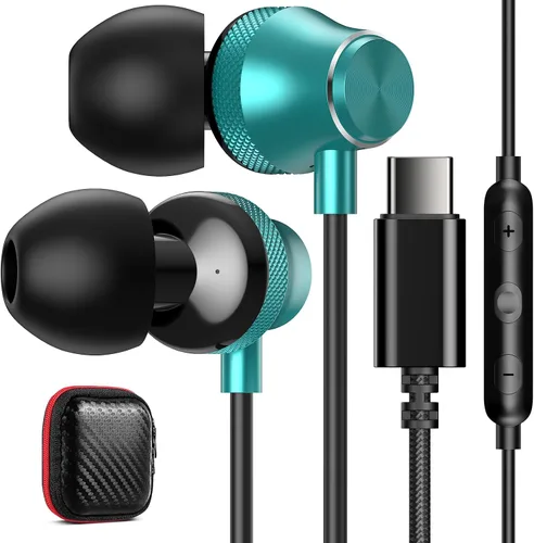 Vista 9 de Auriculares con cable USB C con micrófono para Google Pixel 11 10 10a 9 9a