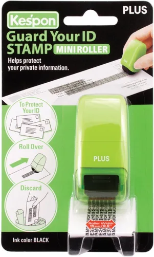 Vista 3 de Plus Guard Your ID - Mini sello de rodillo, color verde