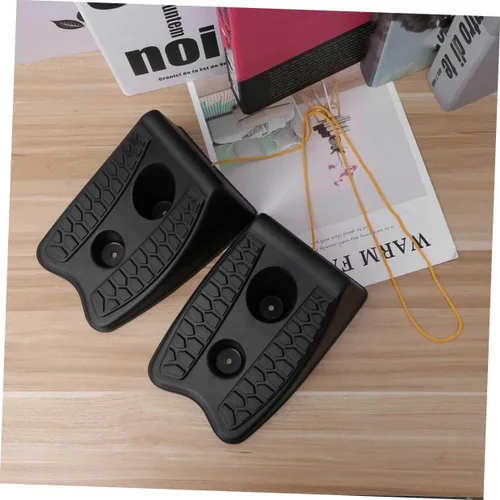 Vista 6 de 2 piezas de cuñas antideslizantes para ruedas de automóvil, para remolque, bloque de parada, tipo universal