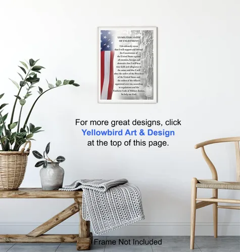 Vista 6 de Arte de pared de la bandera estadounidense - Decoración patriótica para habitaciones - Regalo para soldados militares, veteranos, ejército, marina