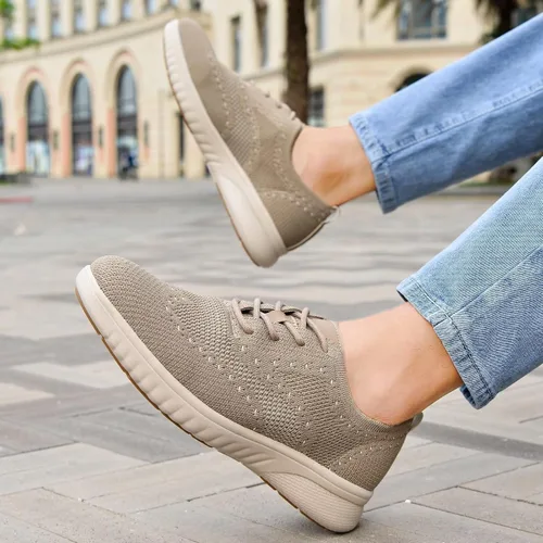 Vista 2 de TIOSEBON Zapatos deportivos Oxoford para caminar para hombre, zapatos casuales de malla de trabajo