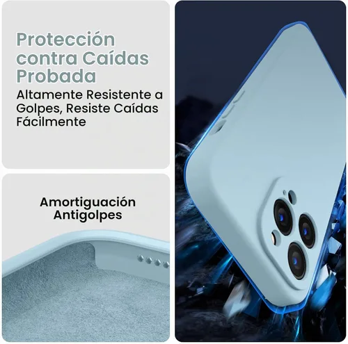 Vista 4 de FireNova Funda diseñada para iPhone 14 Pro Max, funda de silicona mejorada [protección de cámara] con [2 protectores de pantalla], forro