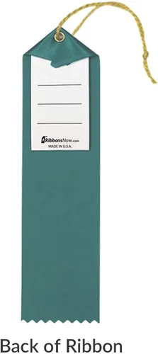 Vista 2 de RibbonsNow Cintas de estrellas de lectura - 25 cintas de color verde azulado con tarjeta y cuerda