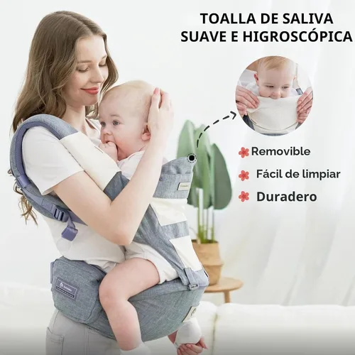 Vista 5 de Bellababy - Portabebés multifunción con asiento de cadera (posición M ergonómica) para bebés de 3 a 36 meses, formas de transportar 6 en 1, todas
