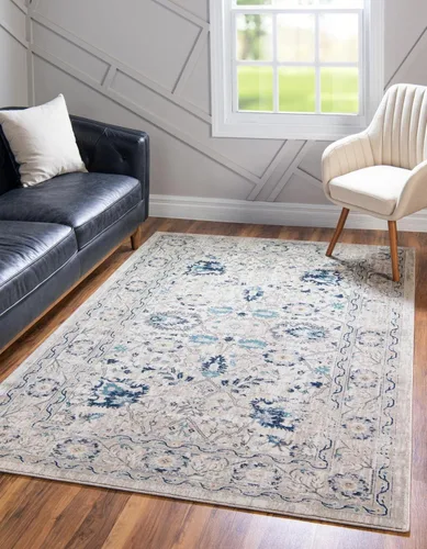 Vista 5 de Unique Loom Oslo Collection - Alfombra de área Osterbro (2 pies x 5 pies 1 pulgada, beige/marrón claro)