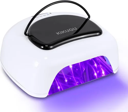 Vista 10 de Lámpara de uñas LED UV recargable profesional, luz UV inalámbrica de 96 W para uñas de gel con reflector metálico y base de metal, lámpara de secado