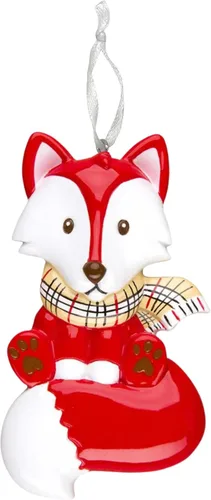 Vista 2 de 2025 Adorno de Navidad personalizado para niños – Recuerdo festivo con nombre y año personalizados – Adorno de árbol de Navidad con diseño de animal