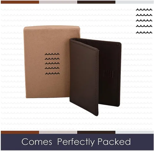 Vista 5 de Maison De Noah Cartera de cuero de napa con bloqueo RFID y solapa multiranura para hombre