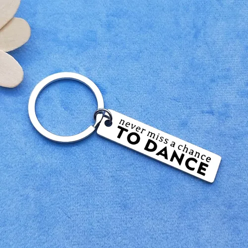 Vista 4 de Regalo de bailarina inspirador llavero de ballet jazz hip hop bailarina latina regalo de aliento para bailarines amigos, hermana, hija, recitales