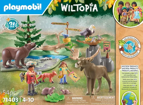 Vista 2 de PLAYMOBIL Wiltopia 71403 Excursión a los Animales de América, Juguetes Sostenibles, desde 4 años