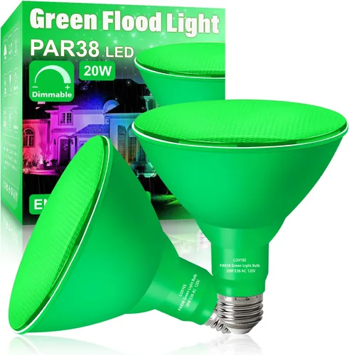 Vista 15 de PAR38 Bombillas LED de inundación para exteriores, paquete de 2 unidades, regulables 20 W (equivalente a 200 W) bombillas de inundación de base E26