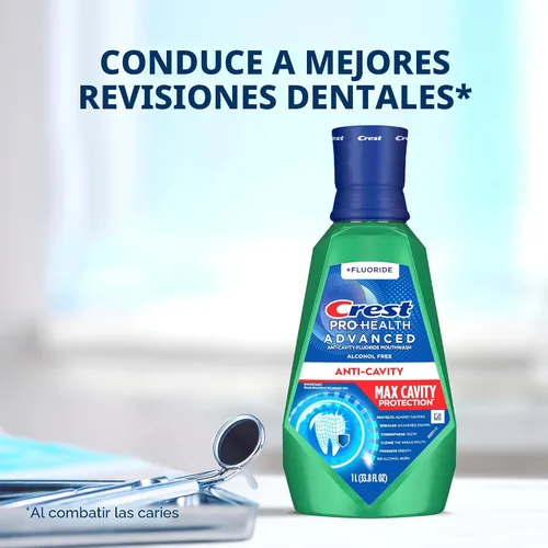 Vista 7 de Crest Pro-Health Advanced - Enjuague bucal con máxima protección contra caries, menta suave, 2 x 1 litro