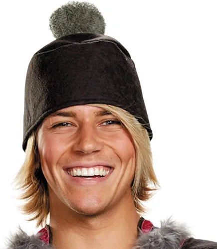 Vista 3 de Disfraz de Kristoff para adultos disfraz de personajes de Disney Frozen para hombre túnica con sombrero cinturón y pantalones y fundas para botas