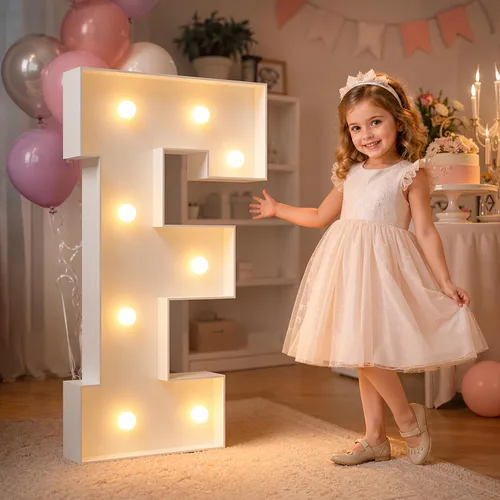 Vista 72 de imprsv Letras iluminadas grandes de 3 pies, letras iluminadas de marquesina para fiesta de cumpleaños (3 pies, letra y )