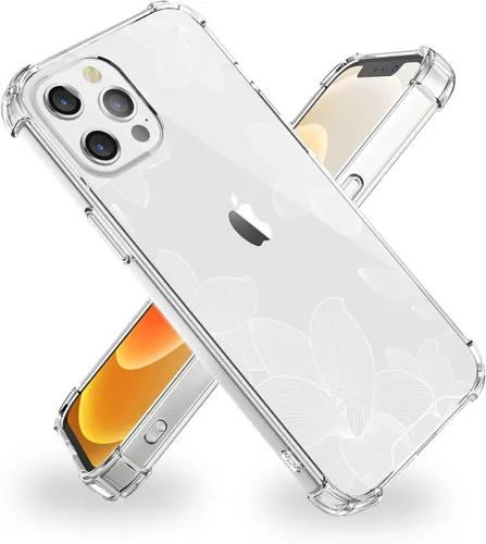Vista 40 de OOZ Funda de cristal para iPhone 11 Pro (2019) de 5.8 pulgadas, bonita funda protectora transparente, seductor patrón de mariposa morada, suave a