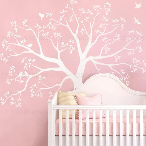 Vista 4 de Vinilo decorativo para pared de árbol genealógico de escalera (negro, tamaño pequeño: 92 pulgadas de ancho x 88 pulgadas de alto) Simple Shapes ®