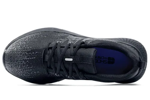 Vista 7 de Shoes for Crews Heather II - Zapatos de trabajo con punta nanocompuesta (NCT) para mujer, antideslizantes, resistentes al agua, color negro