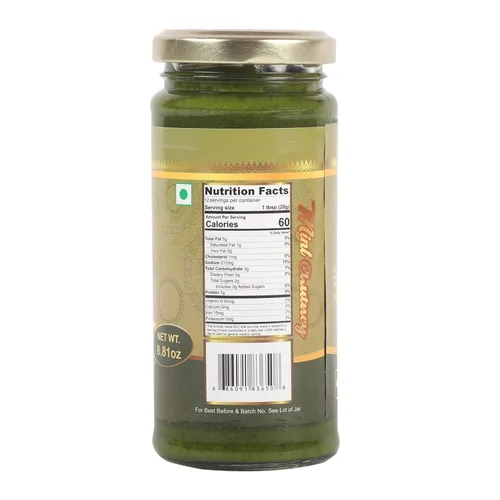 Vista 2 de Chutney de menta TAJ Chutney de menta fresca Chutney de Pudina (8.82 oz)