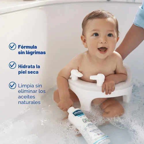 Vista 12 de Mustela Set de regalo para la hora del baño para bebés, esenciales para el cuidado de la piel del bebé con aguacate natural, contiene loción