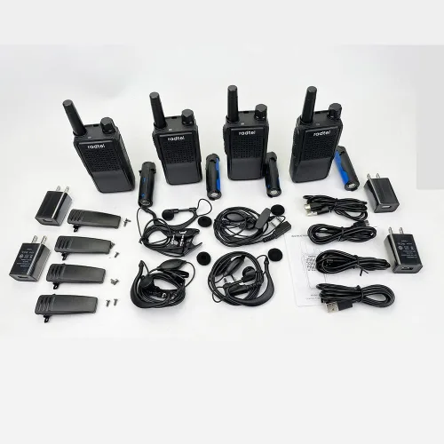 Vista 7 de Radtel RT-518 Walkie Talkies recargables para adultos, radio bidireccional FRS de mano de largo alcance, 22 canales, manos libres VOX para camping