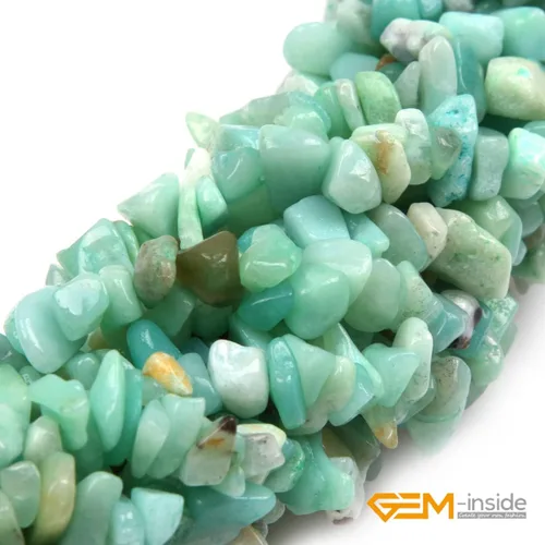 Vista 5 de GEM-Inside - Chips de piedra de cristal para hacer joyas, cuentas sueltas de forma libre con agujero para hacer pulseras, collares, adultos, 34