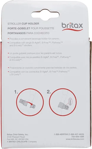 Vista 4 de Britax Portavasos para cochecito, color negro, compatible con cochecitos individuales B Agile, B Free, Pathway y B Lively