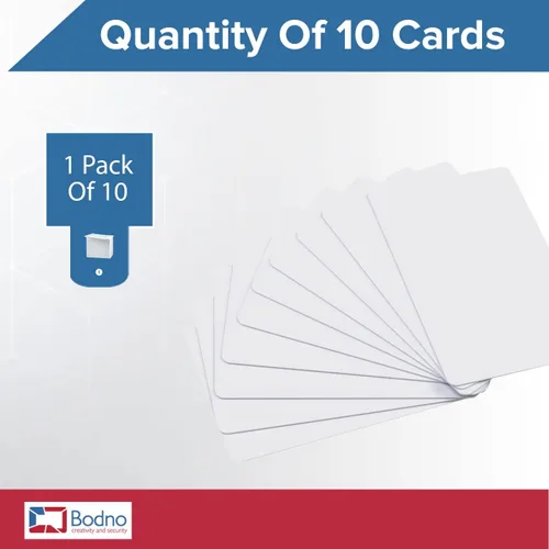 Vista 3 de Bodno CR80 - Paquete de 10 tarjetas de PVC de calidad gráfica prémium de 30 mil