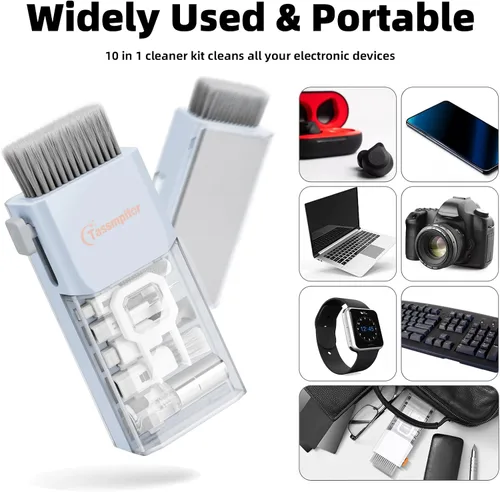 Vista 8 de Limpiador de Teclado Kit de Limpieza para Laptop, Kit de Limpieza de Teclado Compacto para Computadora MacBook iPhone AirPods Pro, Kit de Limpieza