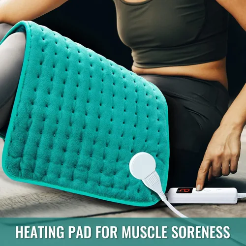 Vista 9 de Almohadillas térmicas eléctricas para aliviar el dolor de espalda, cuello y hombros, regalos para mujeres, hombres, mamá, papá, Navidad, día
