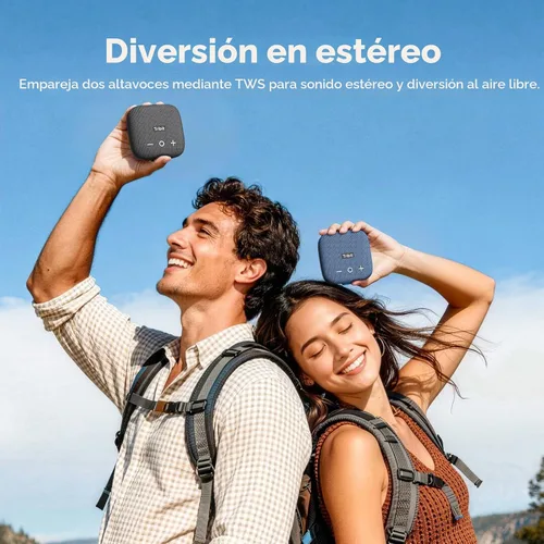 Vista 4 de Tribit StormBox Micro 2 Altavoz Bluetooth portátil, 10 W, 12 horas