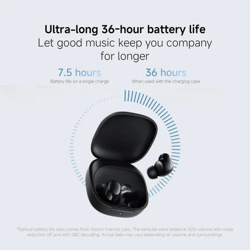 Vista 4 de Xiaomi Redmi Buds 6 Play Control dinámico de 10 mm Reducción de ruido AI Hasta 36 horas de duración de la batería Bluetooth® 5.4 Control