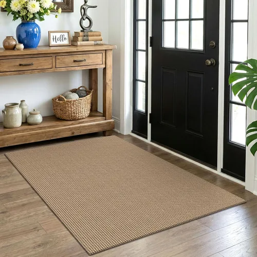 Vista 19 de EARTHALL Alfombra tejida de 2 x 3 pies, lavable para entrada, alfombra trenzada antideslizante, alfombra para puerta interior y exterior, alfombra