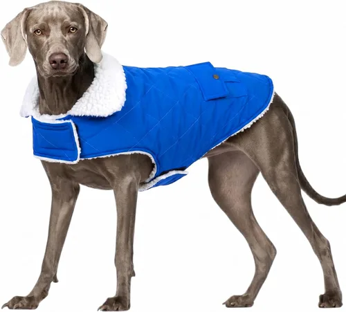 Vista 16 de Abrigo de invierno para perros pequeños, chaqueta sólida para cachorros, abrigo cálido para mascotas para clima frío, prendas acolchadas resistentes