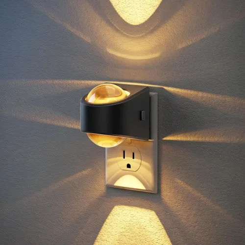 Vista 15 de JandCase Luz de Noche LED, Luces Nocturnas Regulables Enchufables en la Pared, Luz Nocturna Moderna con Sensor de Luz Automático de Encender/Apagar