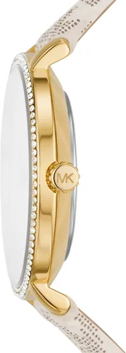 Vista 2 de Michael Kors Mini reloj Pyper de dos manos de acero inoxidable para mujer, Vainilla, Reloj de cuarzo