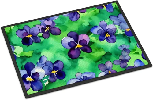 Vista 18 de Caroline's Treasures DAC1621MAT - Felpudo con diseño de camelia en acuarela de 18 x 27 pulgadas, tapete para puerta delantera, para interiores