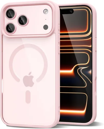 Vista 152 de oakxco Funda magnética transparente compatible con Magsafe, bonita funda delgada y transparente de poliuretano termoplástico no amarillenta, carcasa