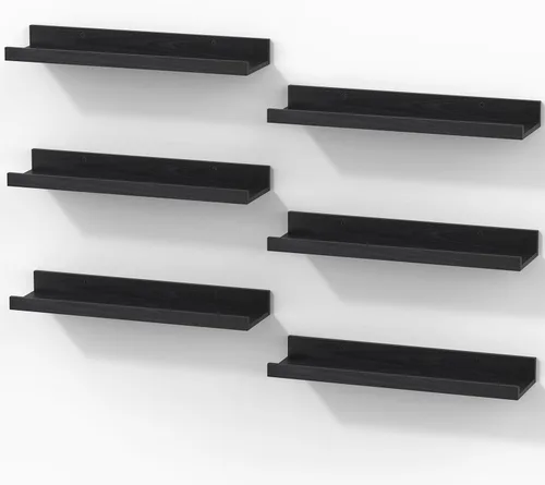 Vista 12 de BAYKA Estantes flotantes de 15.7 x 4.13 pulgadas para pared, decoración de Negro