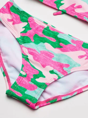 Vista 4 de Kanu Surf Mahina bikini halter de 2piezas para niñas, traje de baño para playa