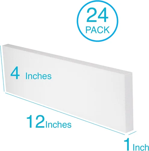 Vista 3 de Silverlake - Tablas de espuma para manualidades de 4 x 12 x 1 para proyectos de láminas de espuma de poliestireno (paquete de 24)