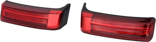 Vista 7 de Luces traseras de alforja para motocicleta, freno de funcionamiento, lámpara LED de señal de giro apta para Harley Touring Street Glide Road Glide