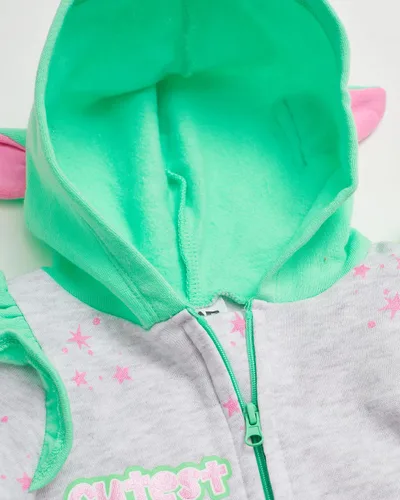 Vista 3 de Star Wars Baby Yoda - Pijama de una pieza para bebé y niña, pijama con capucha para bebé