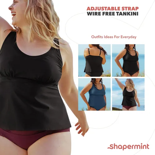 Vista 5 de SHAPERMINT Essentials - Tankini sin cables con correa ajustable
