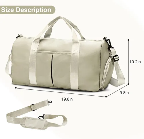 Vista 2 de ZGWJ Bolsa de viaje con relleno de hombro, impermeable, para mujeres y hombres, para natación, deportes, viajes, gimnasio, bolsa plegable