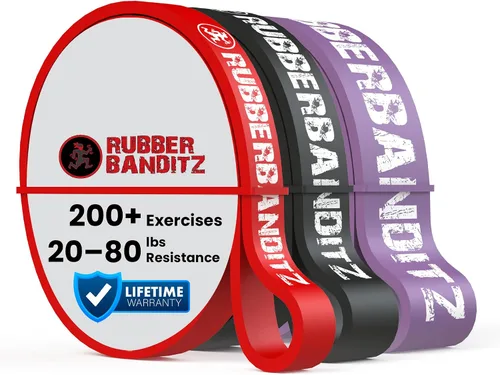 Vista 12 de Rubberbanditz Combo Pull Up Assist Bands Heavy Duty Resistance Exercise Bands for Powerlifting, Mobility, and Stretching Resistance Bands for